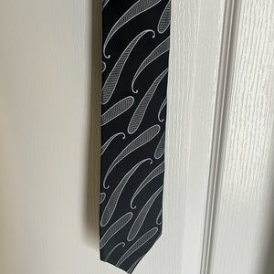 Black/Silver 100% Silk Ted Baker Tie